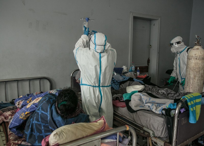 馬達加斯加的病患接受Covid-19治療。©AFP via Getty Images