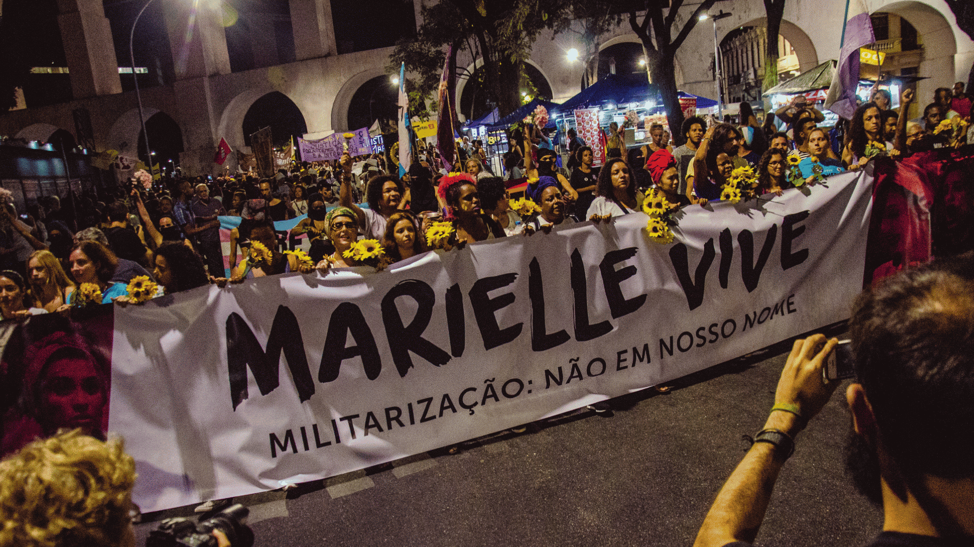 People in Brazil took to the streets to call for justice for human rights defender and city councillor Marielle Franco and her driver Anderson Gomes in Rio de Janeiro, Brazil.