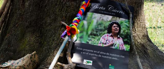 博塔·卡瑟雷斯（Berta Cáceres）是一名傑出的環境運動者，2016年3月她在位於宏都拉斯家中遭到槍殺，而這顯然與她的人權工作有關。