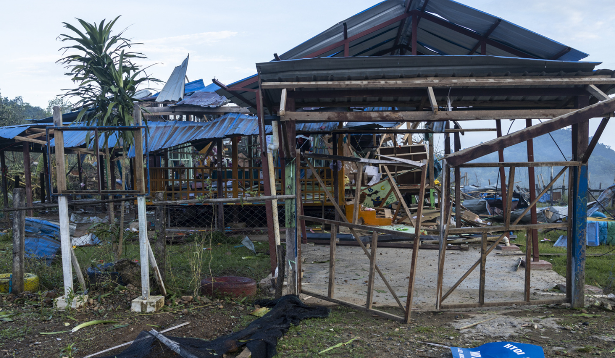 Mung Lai Hkyet村的一間日間托兒所也在10月9日緬甸軍方的攻擊中被毀。