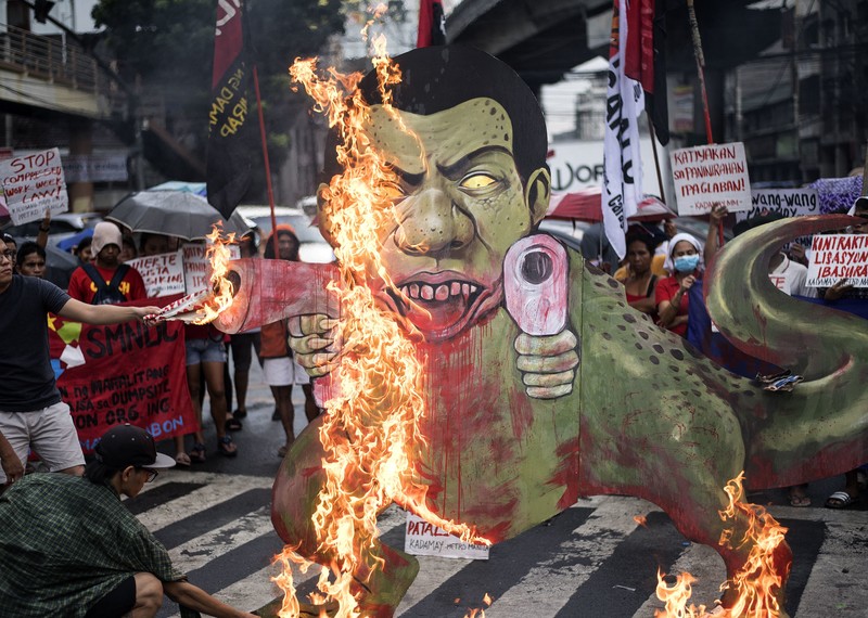 社運人士抗議菲律賓政府致命的「毒品戰爭」。©Noel Celis/AFP/Getty Images